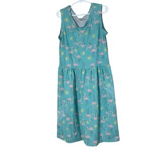 Hanna Andersson Fun In The Sun‎ Rash Guard Swim Dress US 10 Flamingos Beach Pool